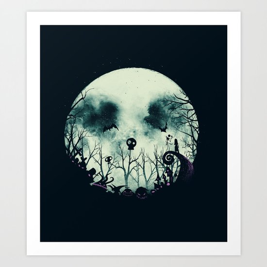 Halloween Town Art Print