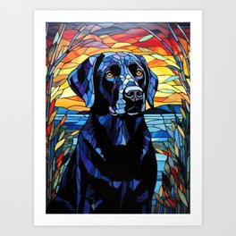 Black Labrador Art Print