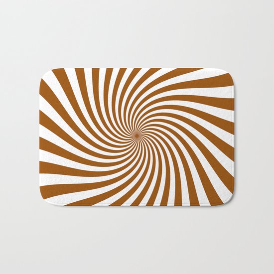 Swirl (Brown/White) Bath Mat