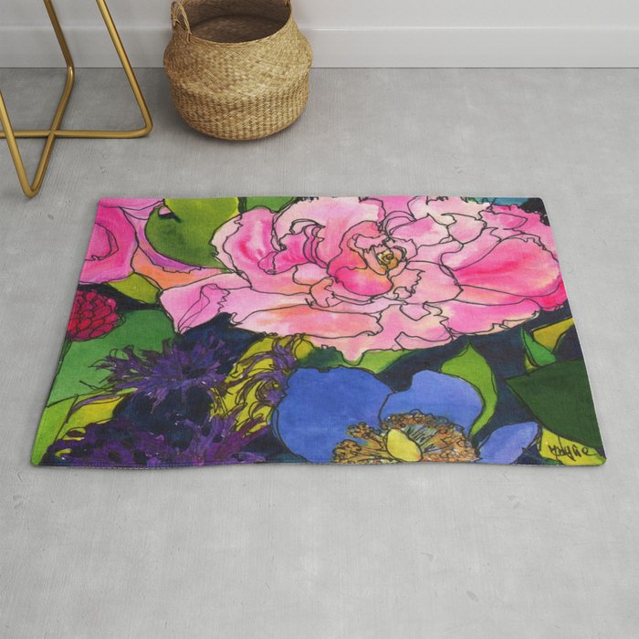 French Lavender Roses Rug By Marcella Wylie Society6