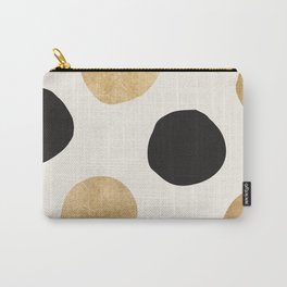 BLACK GOLD DOTS Carry-All Pouch