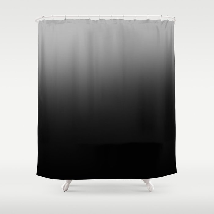 Black and White Gradient Shower Curtain