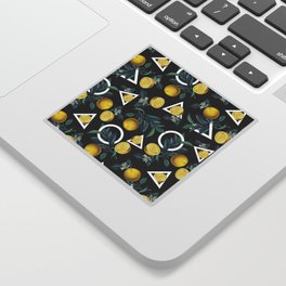 Geometric and Lemon pattern II Sticker
