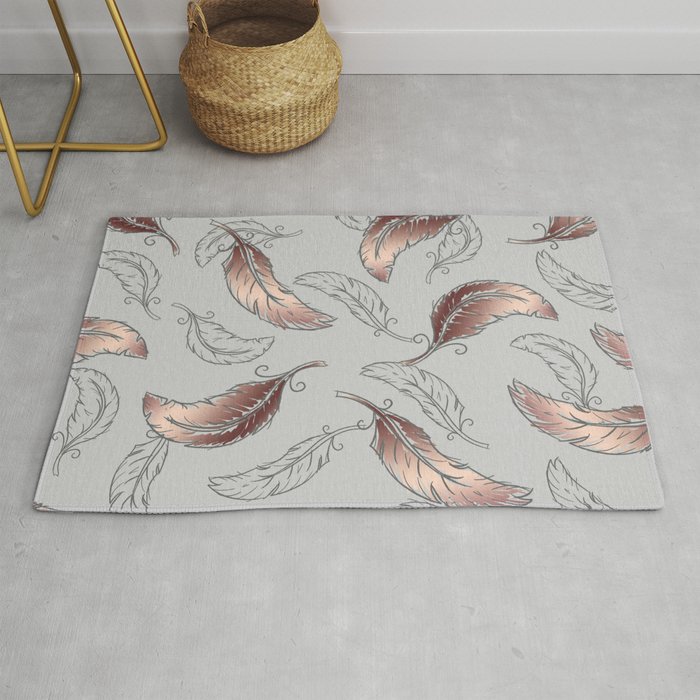 Glossy Feathers Rug