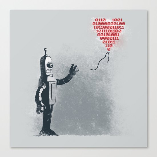 Binary Art Canvas Print