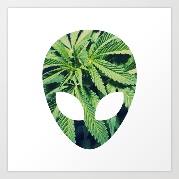 Alien Weed Art Print By Theteemachine Society6