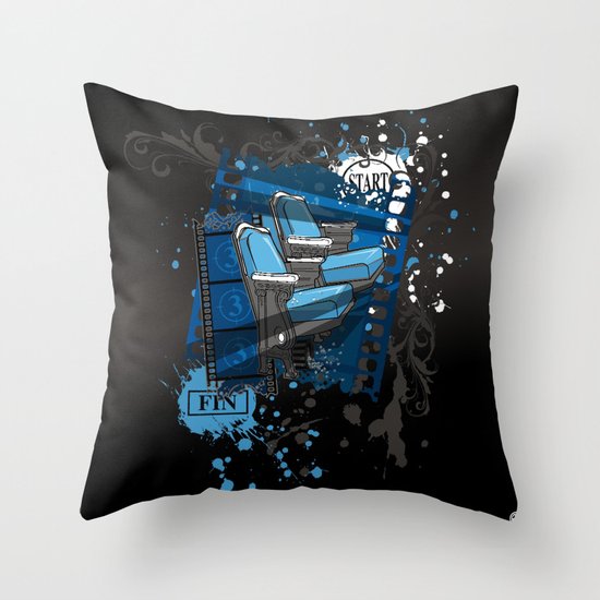 ALONE IN THE DARK Throw Pillow