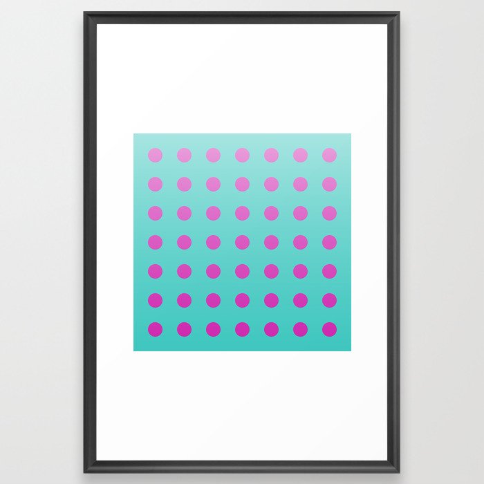 pink and aqua gradient 4 Framed Art Print