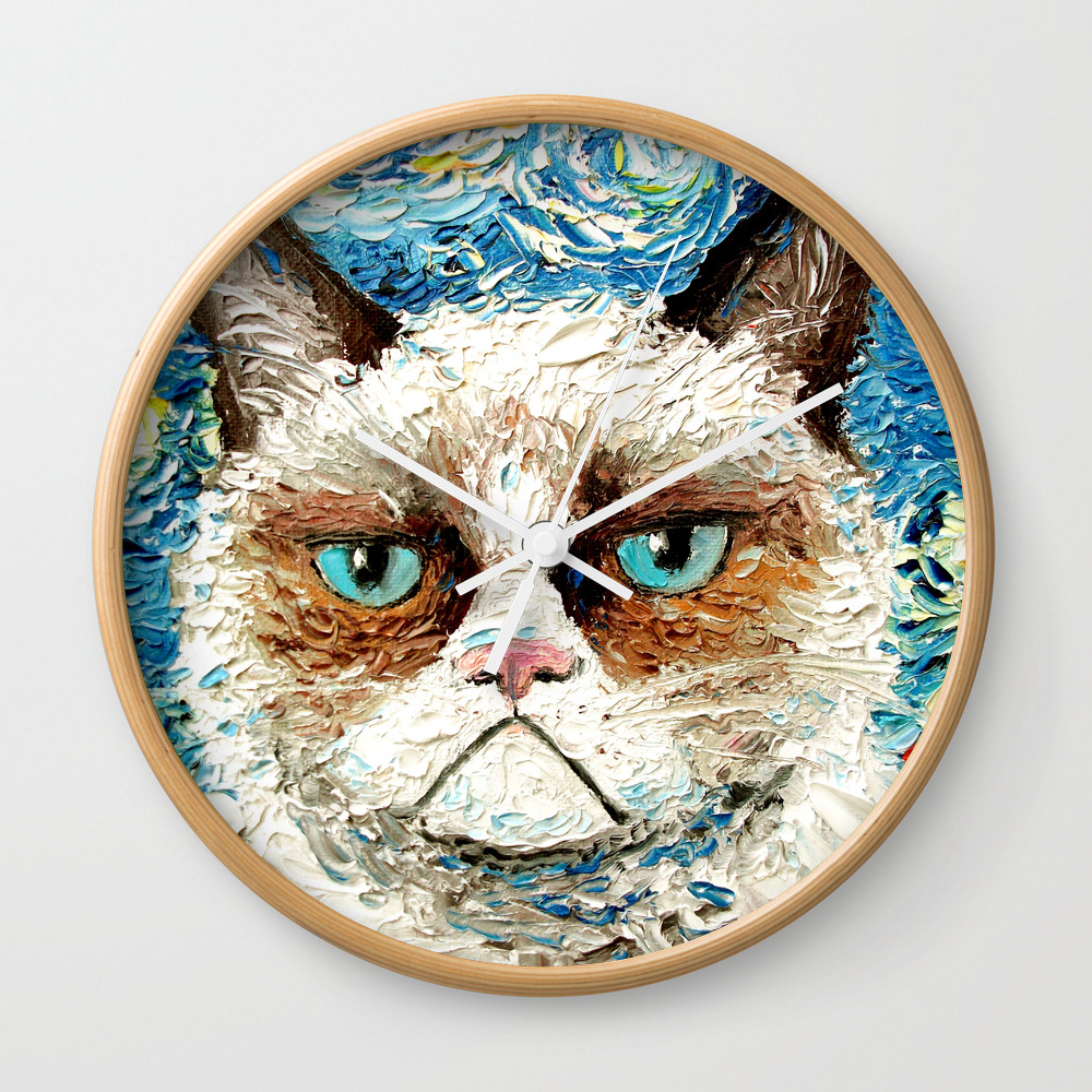 Grumpy Cat Is Still Grumpy Wall Clock By Sagittariusgallery Society6
