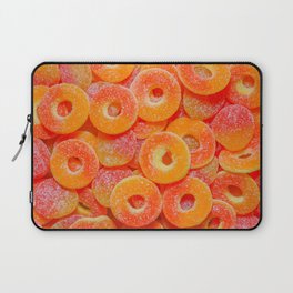 Sour Peach Slices and Rings Candy Photograph Laptop Sleeve