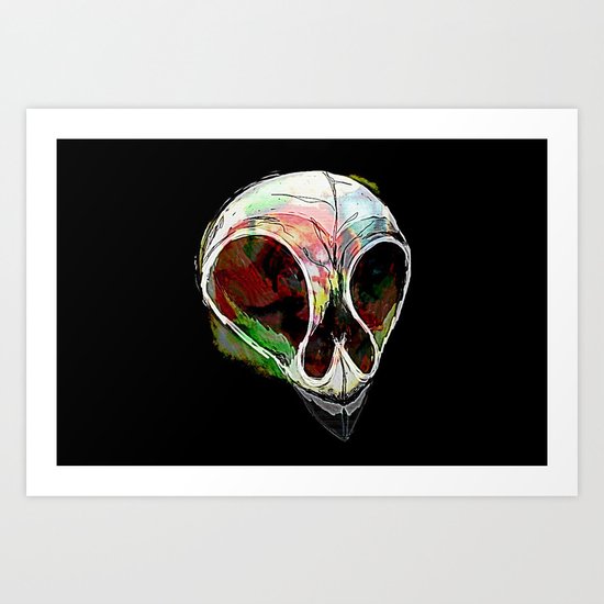 Rainbow Skull Art Print
