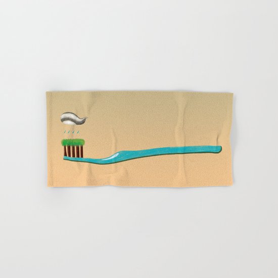 toothbrush clouds Hand & Bath Towel