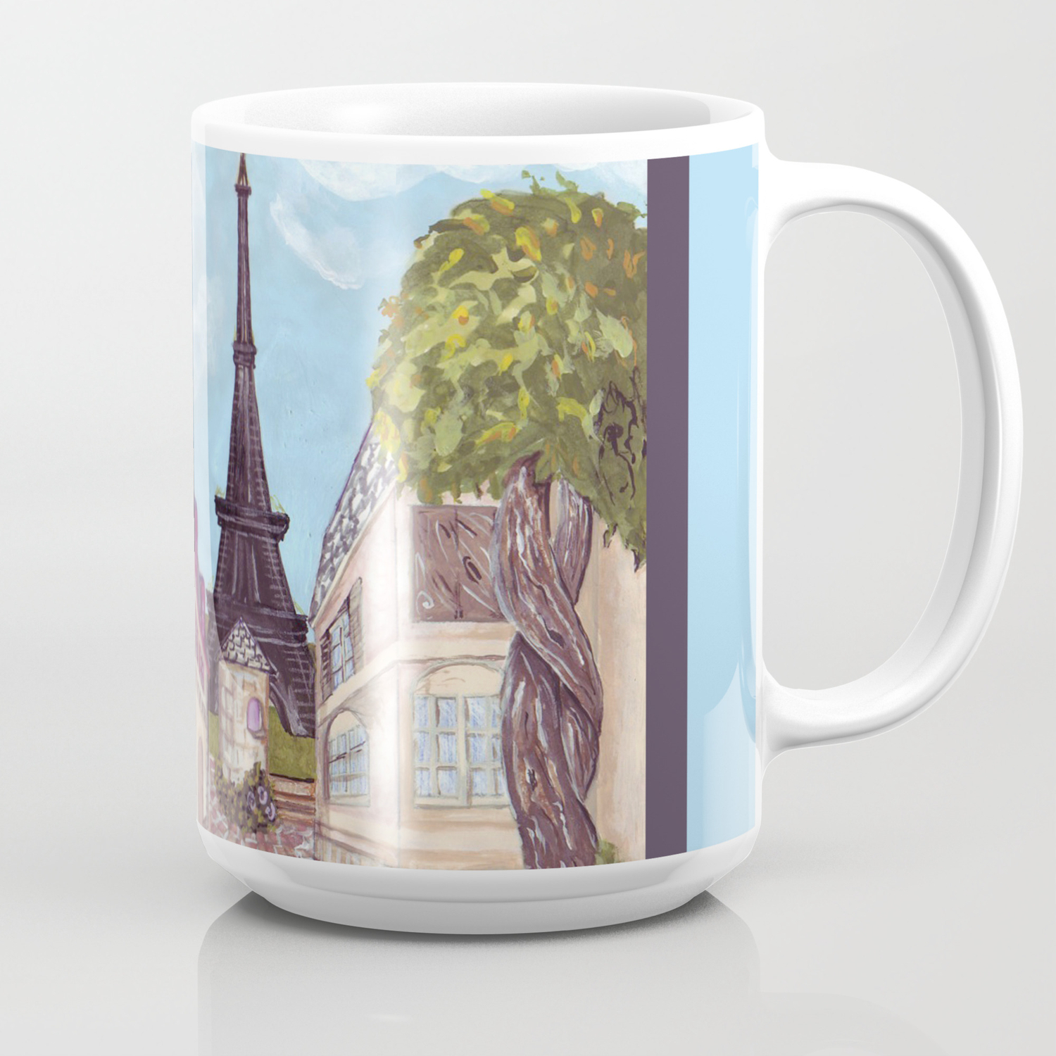 Paris Eiffel Tower Inspired Landscape Painting By Kristie Hubler
