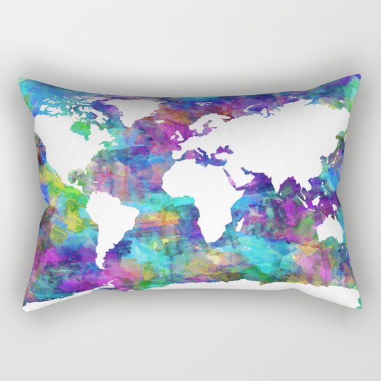 world map Rectangular Pillow