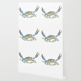 Colorful Blue Crab Wallpaper