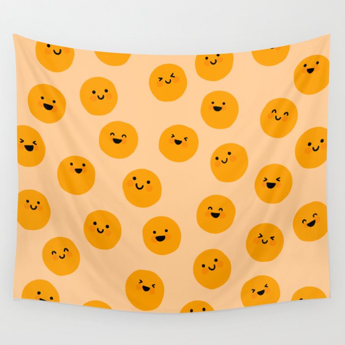 Happy Faces Wall Tapestry