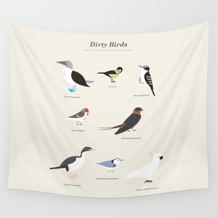 Dirty Birds Wall Tapestry
