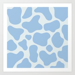 Baby Blue Cow Print Art Print