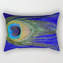 Peacock Feather Macro Rectangular Pillow