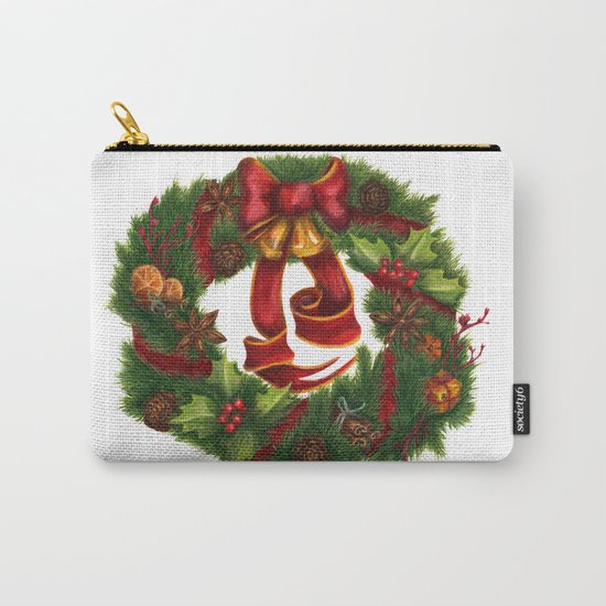 Christmas wreath. Art nouveau. Carry-All Pouch