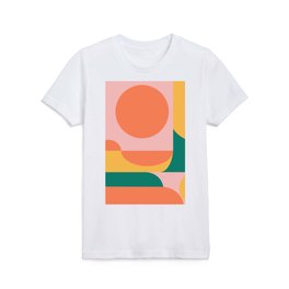 Simple Shapes Artwork in Summer Citrus Colors Kids T Shirt