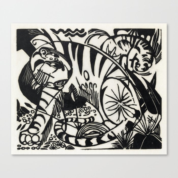 Tiger (1912) print in high resolution by Franz Marc Canvas Print