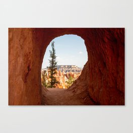 Peekaboo - Natural Window Into Bryce Canyon, Bryce Canyon National Park, Utah, USA Canvas Print