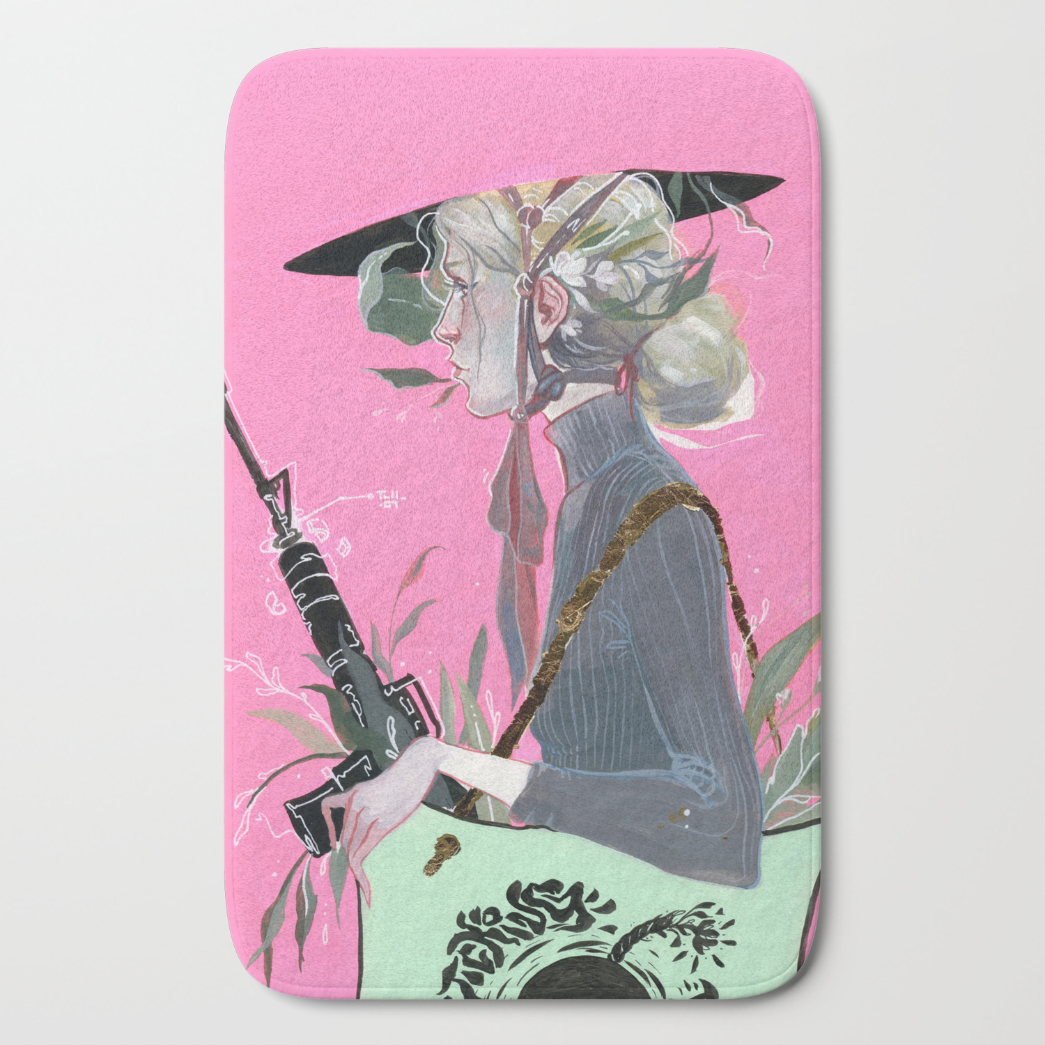 Beau Monde Bath Mat By Jelopi Society6