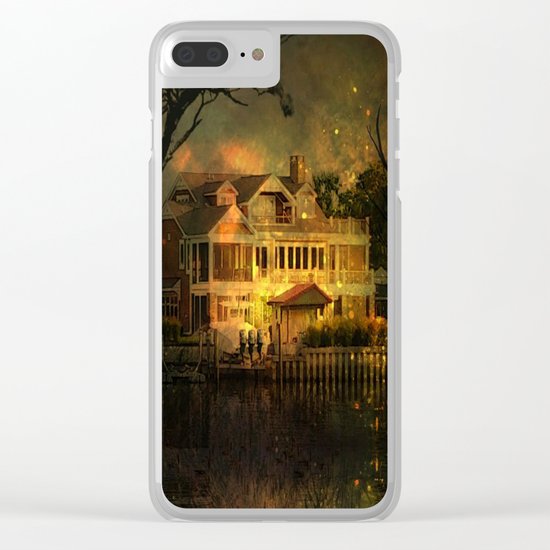 Spooky Boathouse Clear iPhone Case