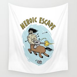 Heroic Escape Wall Tapestry