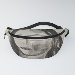 Portrait of a Woman in Black and White Fanny Pack