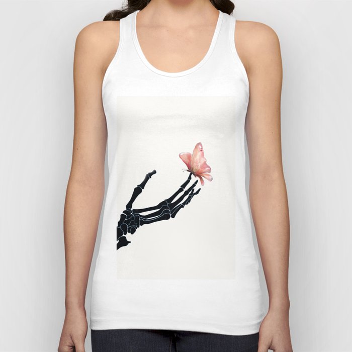 Butterfly on Skeleton Hand Tank Top