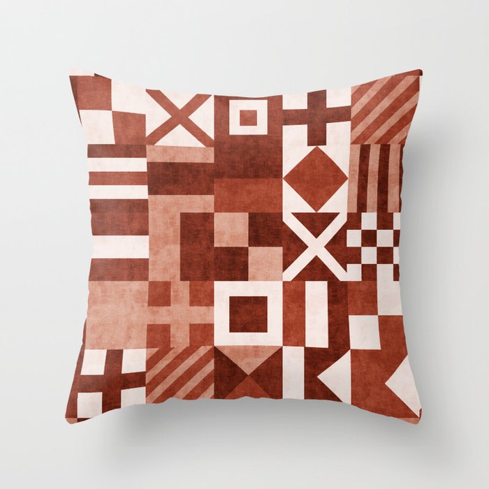 Cool Rustic farmhouse style with maritime flags Throw Pillow