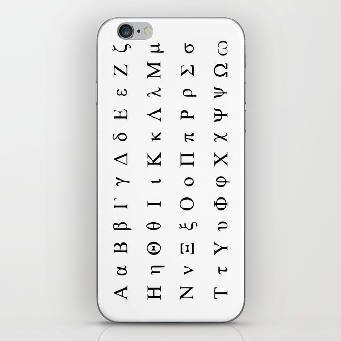 Greek Alphabet iPhone Skin
