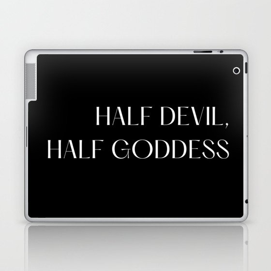 Half Devil, Half Goddess, Devil, Goddess, Angel Laptop & iPad Skin