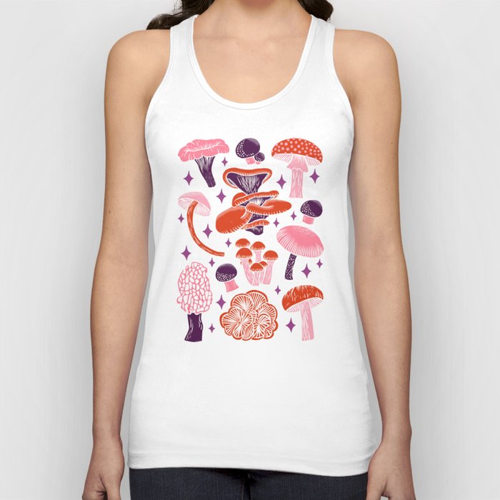 Texas Mushrooms – Red, Pink, and Purple Tank Top