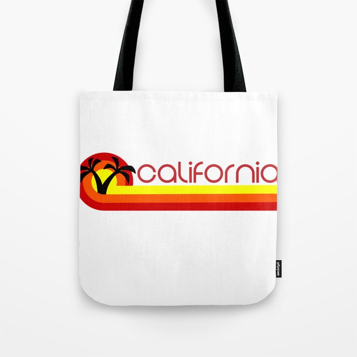 Retro California Vintage 1980s California State Design Tote Bag