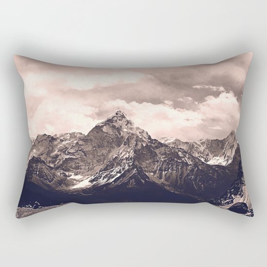 Pink Mountain Rectangular Pillow