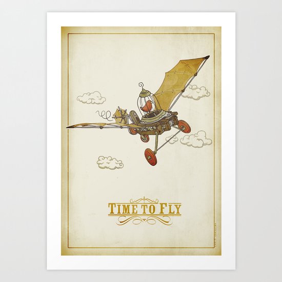 a Caged Flyer Art Print
