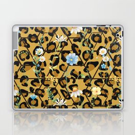 Leopard Print Geometric Wildflowers Laptop Skin