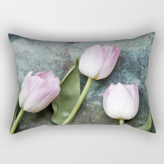 pink tulips Rectangular Pillow