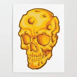 Cheesehead Skull Poster