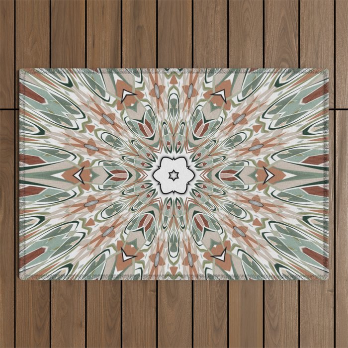 Mid Century Starburst 4 Outdoor Rug