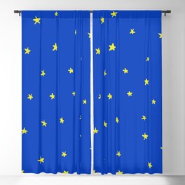 Rest (Text and Graphic Art, Stars Background) Blackout Curtain