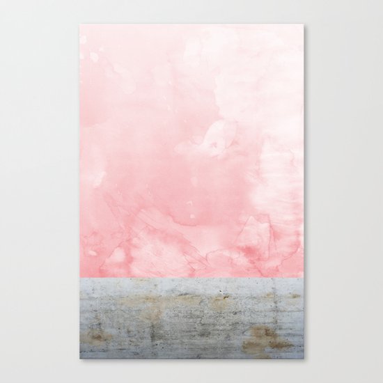 Concrete and Pink Canvas Print