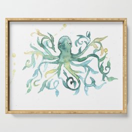 Whimsical kelp Octopus Serving Tray