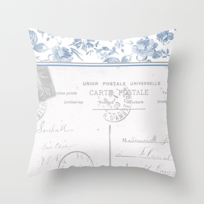 Emma in Blue Throw Pillow