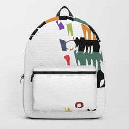 UDON NOODLE BOWLS Backpack | Black, Modern, Colorful, Festive, Graphicdesign, Brightcolors, Abstractshapes, Boho, Bold, White 