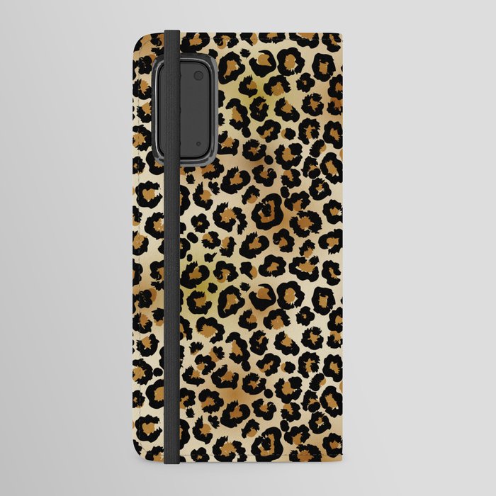 Tan Cheetah Print Android Wallet Case