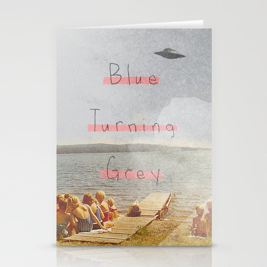 Blue Turning Grey | Collage Stationery Cards